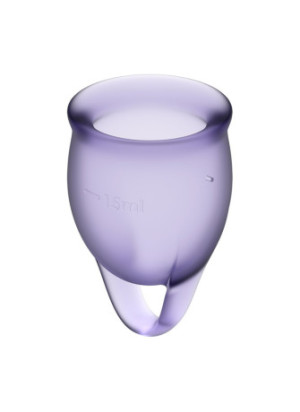 2 coupes menstruelles Satisfyer Light Violet FEEL CONFIDENT - CC597821